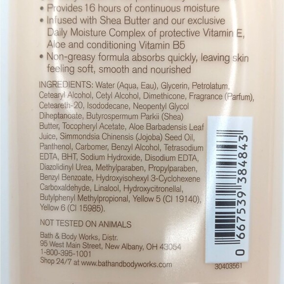 Bath & Body Works Warm Vanilla Sugar Moisture Lotion Shea Butter /Vit E 8oz 2pk - Picture 4 of 4